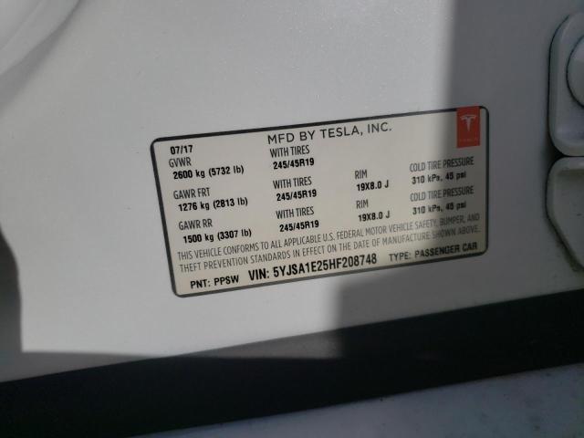 5YJSA1E25HF208748 Tesla MODEL S