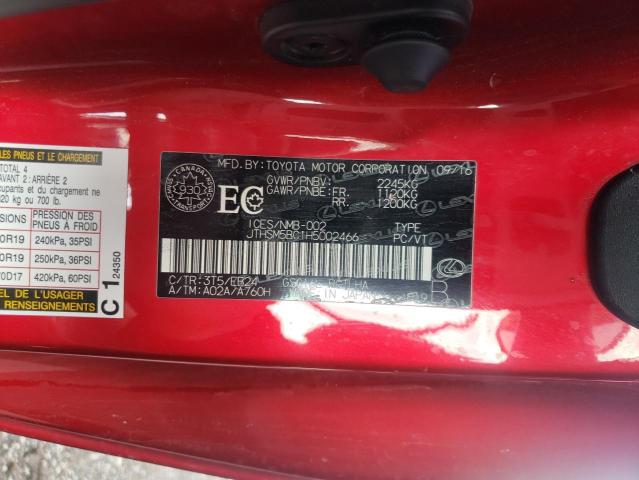 2017 LEXUS RC 300 JTHSM5BC1H5002466