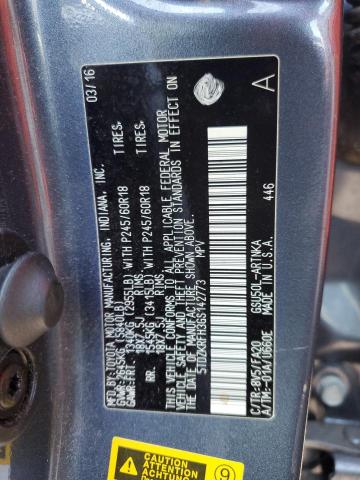 2016 TOYOTA HIGHLANDER 5TDZKRFH3GS142773