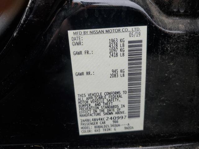1N4BL4BV4KC240997 Nissan ALTIMA S