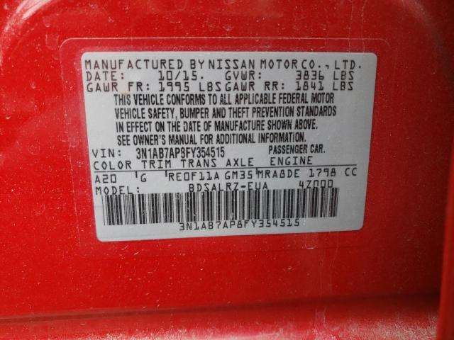 3N1AB7AP8FY354515 Nissan SENTRA S
