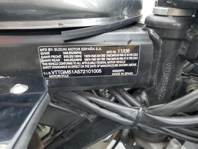 2007 SUZUKI GS500 - VTTGM51A572101005