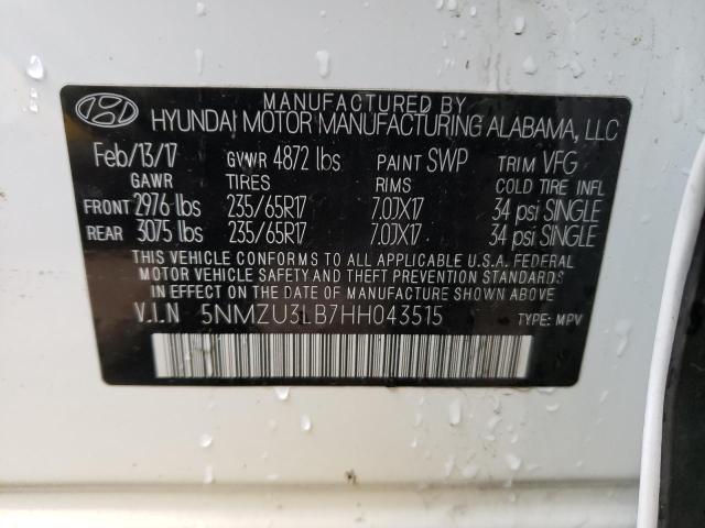 5NMZU3LB7HH043515 Hyundai SANTA FE SPORT