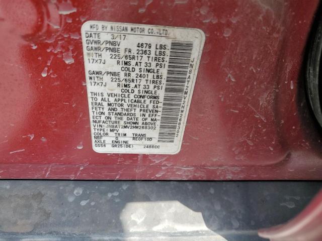 JN8AT2MV2HW268302 Nissan ROGUE S