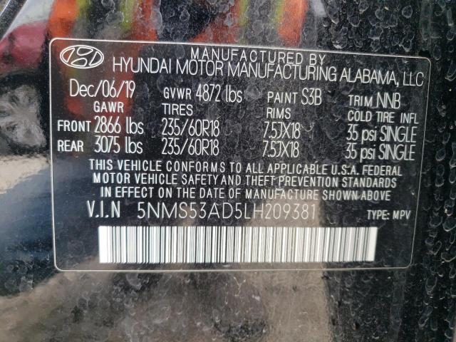 2020 HYUNDAI SANTA FE L - 5NMS53AD5LH209381