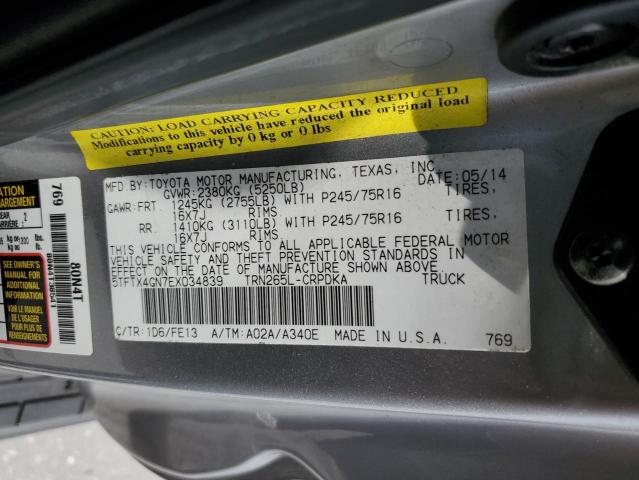 5TFTX4GN7EX034839 Toyota Tacoma Prerunner Access Cab