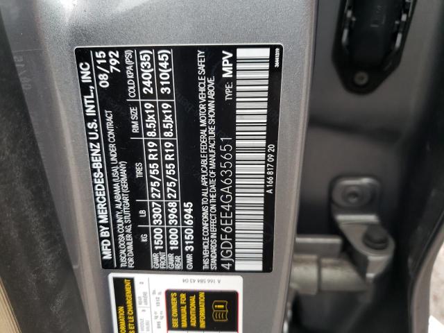 2016 MERCEDES-BENZ GL 450 4MA - 4JGDF6EE4GA635651