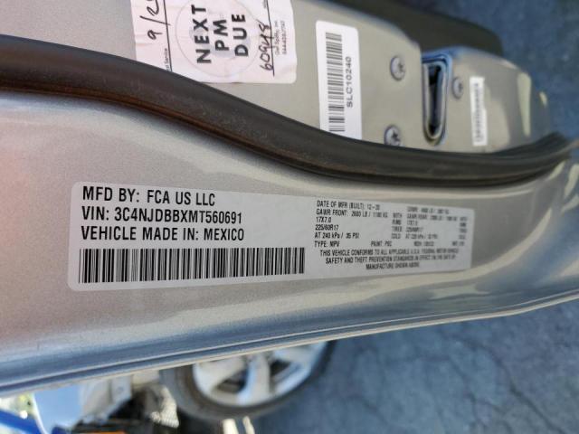 3C4NJDBBXMT560691 Jeep Compass Latitude