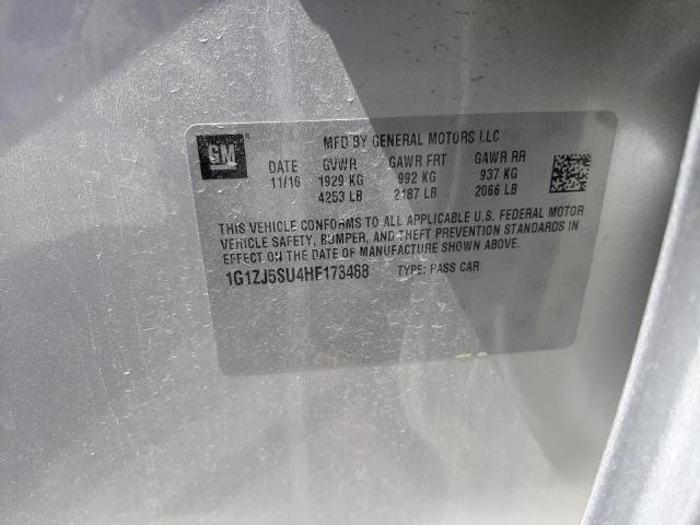 2017 CHEVROLET MALIBU HYB - 1G1ZJ5SU4HF173488