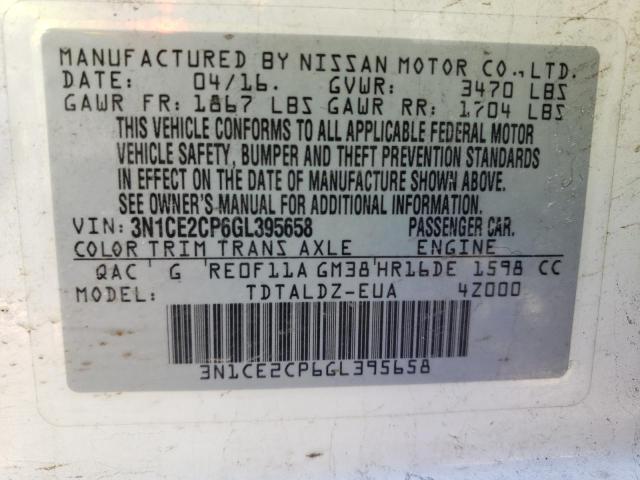 3N1CE2CP6GL395658 Nissan Versa Note S