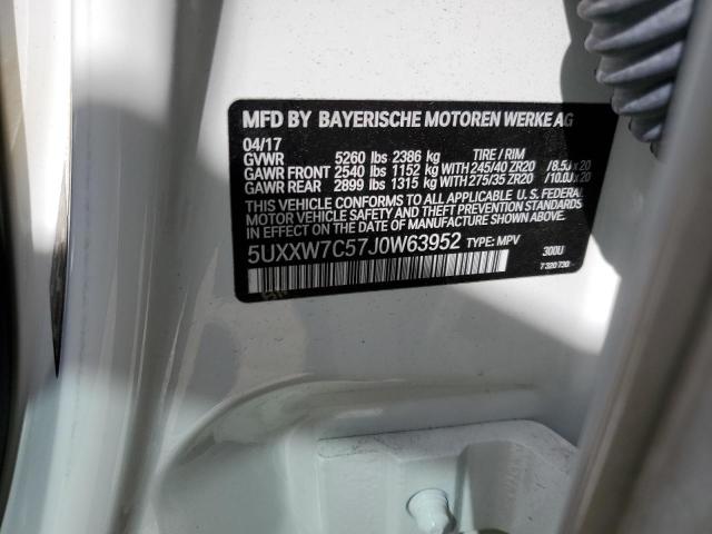 5UXXW7C57J0W63952 BMW X4 Xdrivem40i