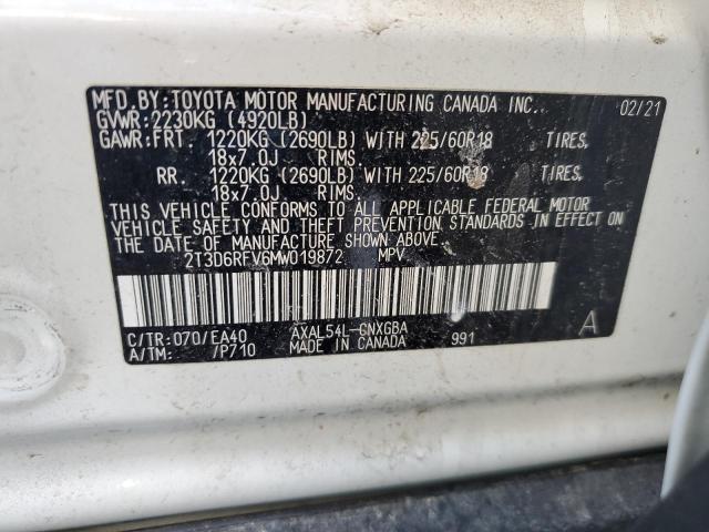 2T3D6RFV6MW019872 Toyota Rav4 Limited