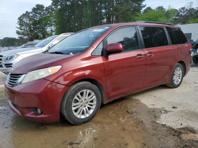 Salvage cars for sale at Fairburn, GA auction: 2012 Toyota Sienna XLE