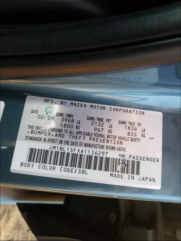 2010 MAZDA 3 I JM1BL1SFXA1136297