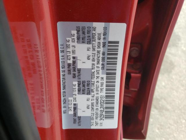 3MZBPABL2NM302151 Mazda 3 SELECT