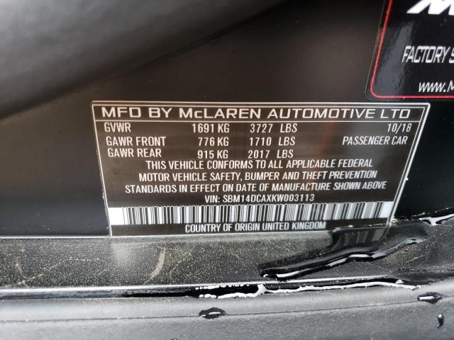 2019 MCLAREN AUTOMOTIVE 720S SBM14DCAXKW003113