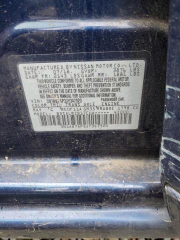 3N1AB7AP3JY347920 Nissan SENTRA S
