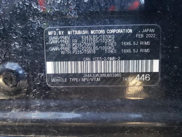 2022 MITSUBISHI RVR ES JA4AJUAUXNU603980