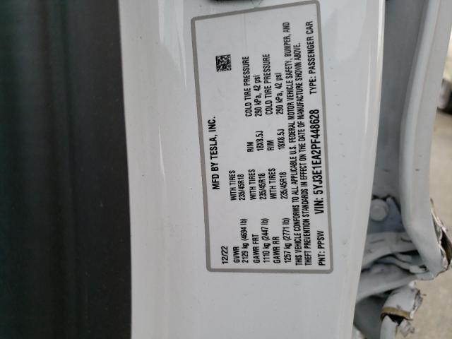 5YJ3E1EA2PF448628 Tesla MODEL 3
