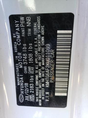 2019 HYUNDAI VELOSTER B - KMHTG6AF2KU011099