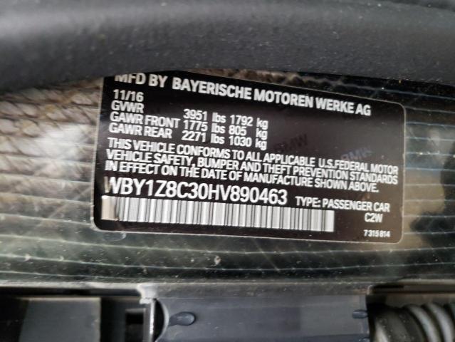 2017 BMW I3 REX - WBY1Z8C30HV890463