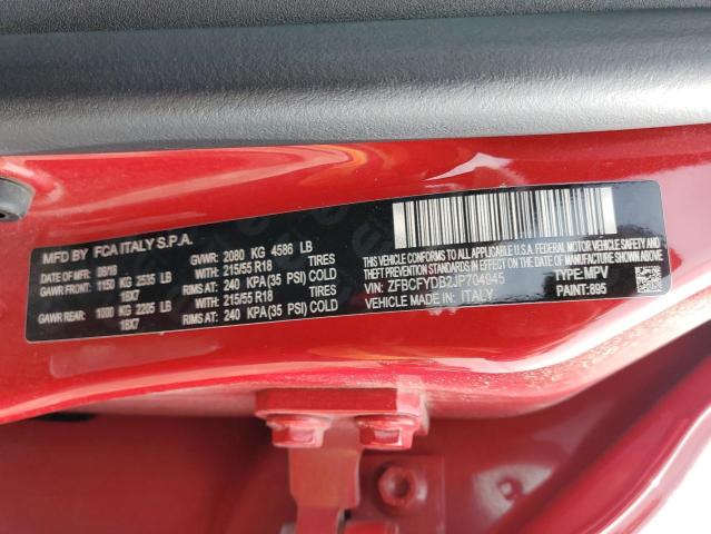 2018 FIAT 500X LOUNG ZFBCFYDB2JP704945