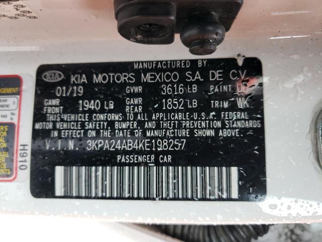 3KPA24AB4KE198257 KIA RIO S