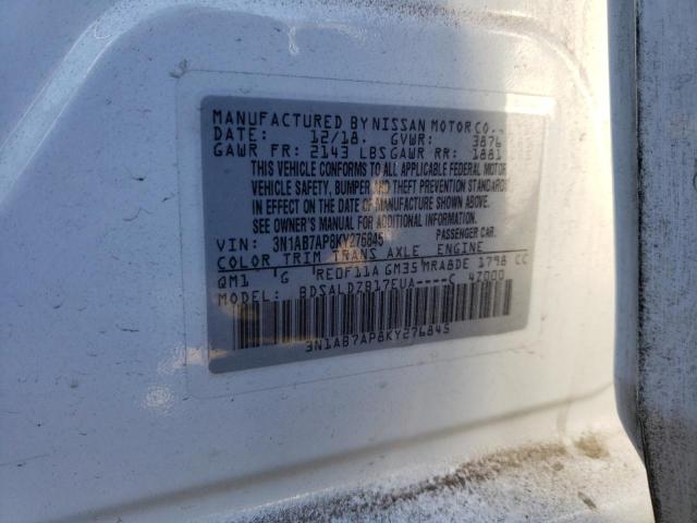 3N1AB7AP8KY276845 Nissan SENTRA S
