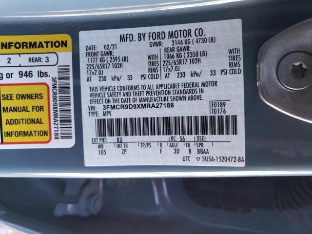 3FMCR9D9XMRA27188 Ford Bronco Sport Badlands