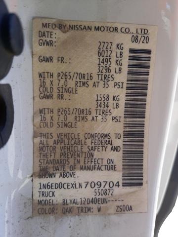 1N6ED0CEXLN709704 Nissan FRONTIER S