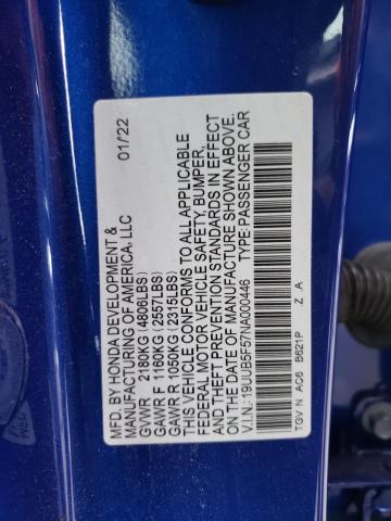 2022 ACURA TLX TECH A - 19UUB5F57NA000446