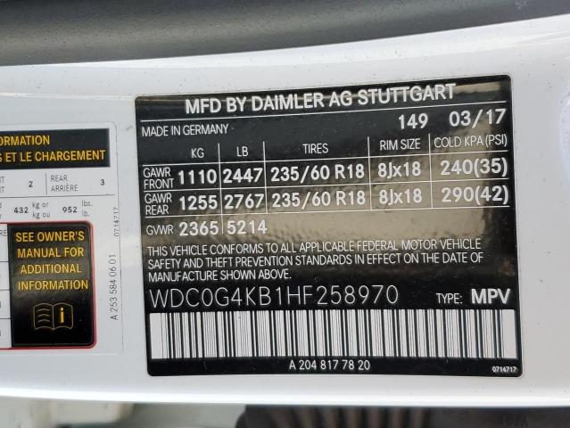 WDC0G4KB1HF258970 Mercedes-Benz Glc 300 4matic