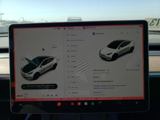 7SAYGDEF2NF495476 Tesla Model Y