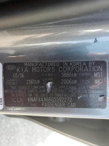 KNAFX4A66G5592272 KIA FORTE LX