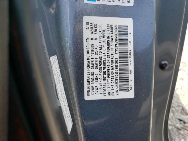 2016 HONDA CR-Z - JHMZF1D43GS000063