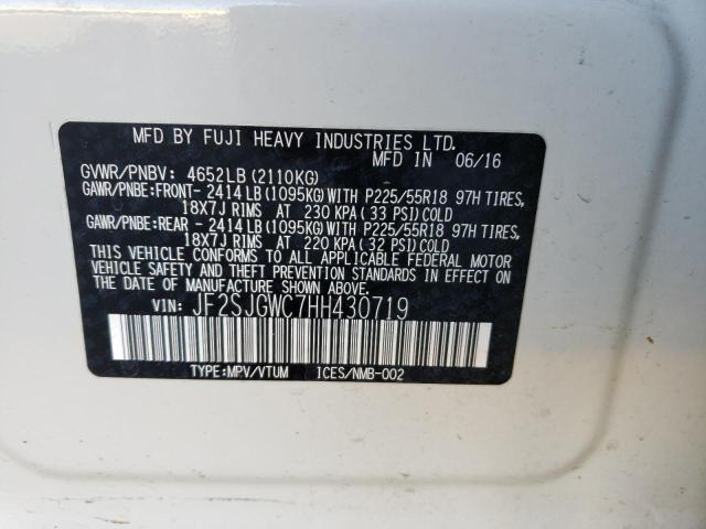 JF2SJGWC7HH430719 Subaru Forester 2.0xt Touring