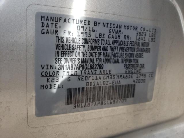 3N1AB7AP8GL682709 Nissan SENTRA S