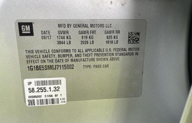 2018 CHEVROLET CRUZE LT - 1G1BE5SM6J7115002