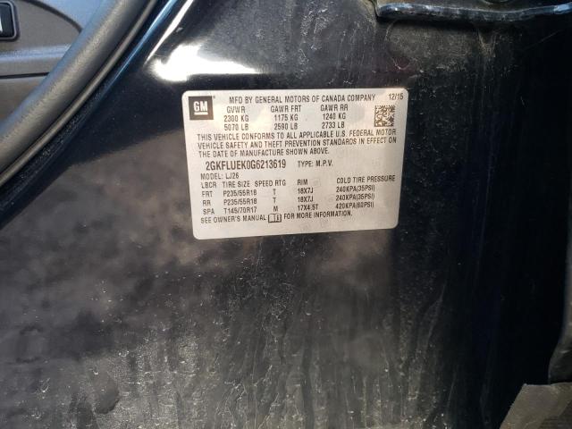 2016 GMC TERRAIN SL - 2GKFLUEK0G6213619