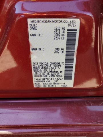 1N4AL3AP7FC475652 Nissan ALTIMA 2.5