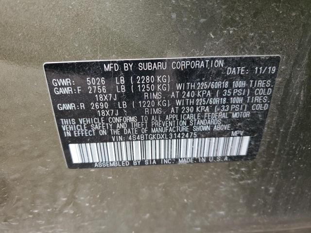 2020 SUBARU OUTBACK ON 4S4BTGKDXL3142475