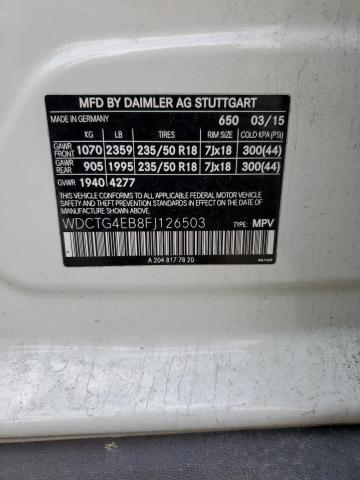 2015 MERCEDES-BENZ GLA 250 - WDCTG4EB8FJ126503