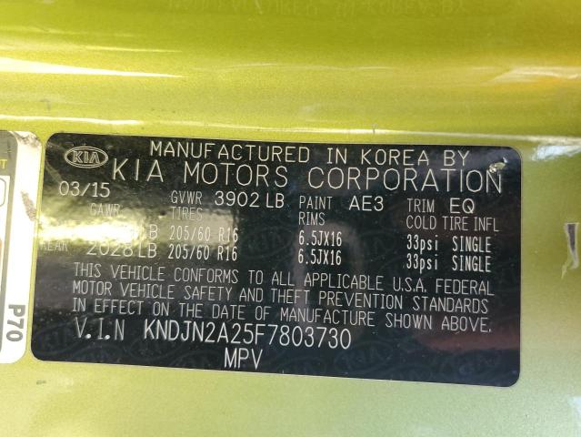 2015 KIA SOUL - KNDJN2A25F7803730