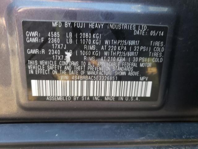 4S4BRBAC5E3326851 Subaru Outback 2.5i