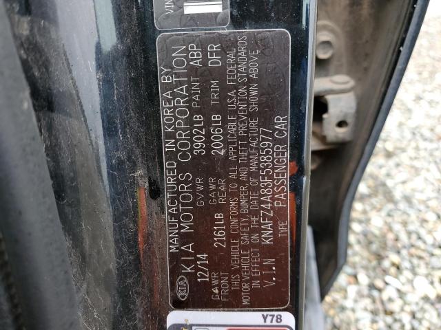 KNAFZ4A83F5385977 KIA FORTE EX