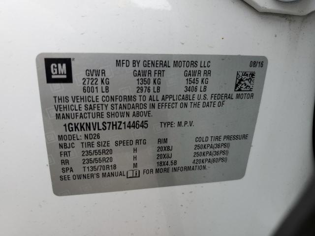 2017 GMC ACADIA ALL 1GKKNVLS7HZ144645