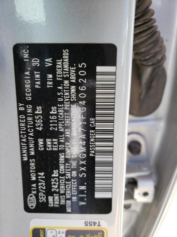 5XXGM4A71FG406205 KIA Optima Lx