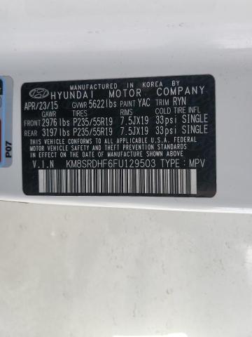 2015 HYUNDAI SANTA FE G - KM8SRDHF6FU129503
