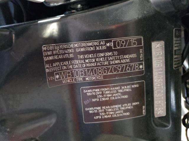 2016 BMW F800 R - WB10B1408GZC97678