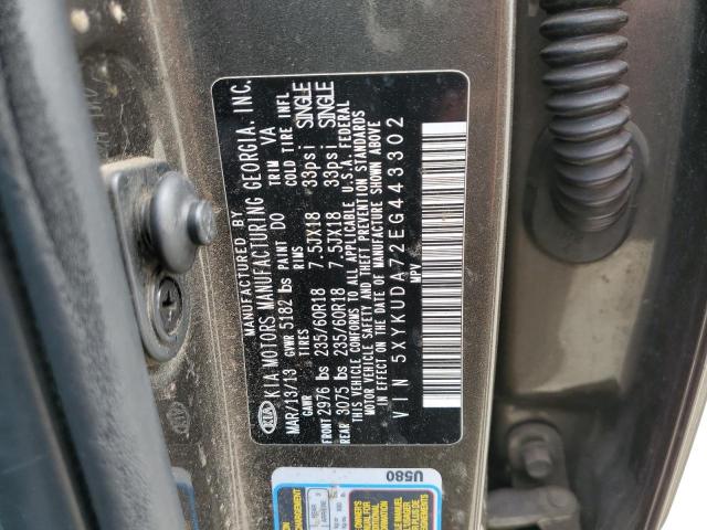 5XYKUDA72EG443302 KIA SORENTO EX